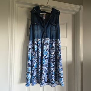 Justice Girls Size 16 Denim Dress